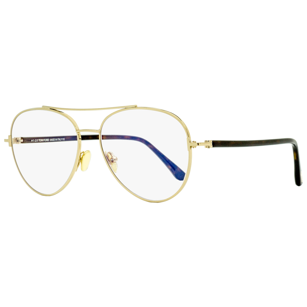 Tom Ford Blue Block Eyeglasses TF5684B 028 Gold/Havana 55mm FT5684